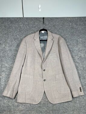 RODD & GUNN Light Beige Linen Wool Blend Blazer Classic Business Sport Coat 3XL